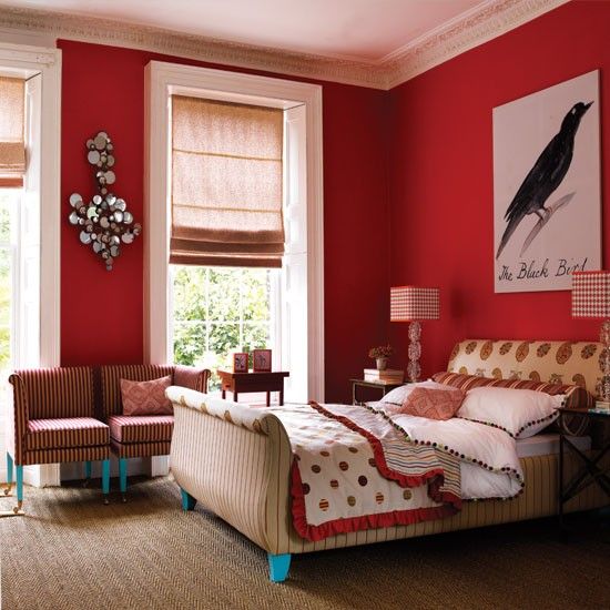 غرف نوم باللون الاحمر ارئعة وجميلة جداً