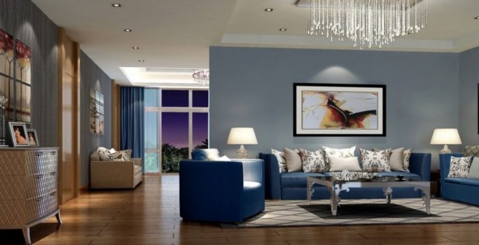 Wonderful Royal Blue Living Room Living Comely Blue And Gray Living Room Exotic Decorating Blue